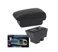 CRJIMX For S&koda For FABIA Armrest For S&koda For Fabia 2 2008-2014 Car Armrest Box Retrofit Parts Storage Box Interior Parts(A3 Black white NO USB)
