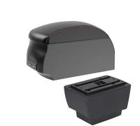 CRJIMX For S&koda For Fabia For Fabia 3 III 2015 2016 2017 2018 2019 2020 2021 Car Armrest Box Retrofit Parts Storage Box(A1 Black Red single)