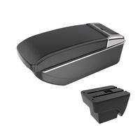 CRJIMX For SEAT For ARONA 2017 2018 2019 2020 2021 2022 2023 2024 Car Armrest Central Storage Box With Cup Holder Auto Double Layer(Black white NO USB)