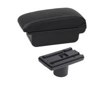 CRJIMX For Seat For Ibiza Armrest Box For Ibiza 6j For Ibiza 6L 2010 2011 2012 2013-2019 Armrest Box Central Storage Box(B3 Black white 3USB)