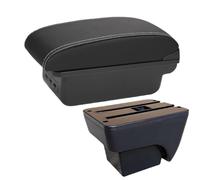 CRJIMX For Seat For Ibiza Armrest Box For Ibiza 6j For Ibiza 6L Car Armrest 2018-2025 Auto Storage Box Retrofit Interior(B3 Black white 3USB)