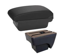 CRJIMX For Seat For Ibiza Armrest Box For Ibiza 6j For Ibiza 6L Car Armrest 2018-2025 Auto Storage Box Retrofit Interior(C2 Black line NO USB)