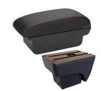 CRJIMX For Seat For Ibiza Armrest Box For Ibiza 6j For Ibiza 6L Car Armrest 2018-2025 Auto Storage Box Retrofit Interior(B1 Black red 3USB)