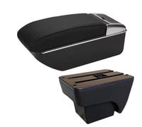 CRJIMX For Seat For Ibiza Armrest Box For Ibiza 6j For Ibiza 6L Car Armrest 2018-2025 Auto Storage Box Retrofit Interior(D2 Black line No USB)