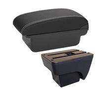 CRJIMX For Seat For Ibiza Armrest Box For Ibiza 6j For Ibiza 6L Car Armrest 2018-2025 Auto Storage Box Retrofit Interior(C3 Black white NO USB)