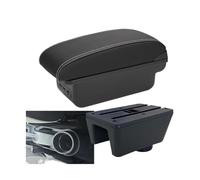 CRJIMX For Seat For Ibiza Armrest Box For Ibiza 6j For Ibiza 6L Car Armrest Auto Storage Box Retrofit Parts(B3 Black white 3USB)