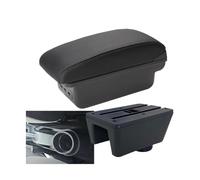CRJIMX For Seat For Ibiza Armrest Box For Ibiza 6j For Ibiza 6L Car Armrest Auto Storage Box Retrofit Parts(B2 black line 3USB)