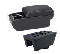 CRJIMX For Seat For Ibiza For Ibiza 6j For Ibiza 6L Car Armrest Auto Storage Box Retrofit Parts Interior Car Accessories(C3 Black white NO USB)