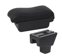 CRJIMX For SUZUKI SX4 Armrest Box Curved Surface Leather Car Storage Box Retrofit Car Accessories(B2 black line 3USB)