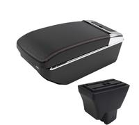CRJIMX For Tata For Tiago Car Armrest With USB Center Console Storage Box(A1 Black red 7USB)