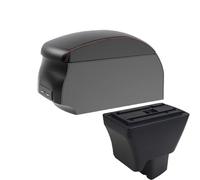 CRJIMX For Tata For Tiago Car Armrest With USB Center Console Storage Box(A1 Black Red single)
