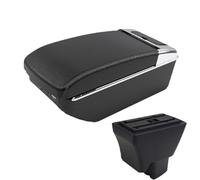CRJIMX For Tata For Tiago Car Armrest With USB Center Console Storage Box(A3 Black white 7USB)