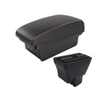 CRJIMX For Tata For Tiago Car Armrest With USB Center Console Storage Box(B1 Black red 3USB)
