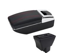 CRJIMX For Tata For Tirgo Car Armrest Leather Arm Rest Usb Interface Storage Box Accessories Center Console Automobile(A1 Black red NO USB)