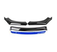 CRJIMX For Tenth For Civic Generation Car Modification Universal Carbon Fiber Pattern Front Lip Spoiler Special Front Bumper Anti-collision Corner(Black Blue)