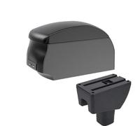 CRJIMX For Toyota For Agya For Wigo Armrest Box Retrofit Parts Center Console With USB Interface Cup Holder(A2 Black single)