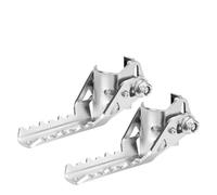 CRJIMX For Triumph For Tiger For Explorer Motorcycle Front Foot Pegs Folding Footrests Clamps 22-25mm FootRests Accessories(Silver)