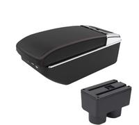 CRJIMX For Venucia D50 Box Car Armrest Retrofit Parts Arm Storage Box Car Accessories Retrofit Part(A1 Black red 7USB)
