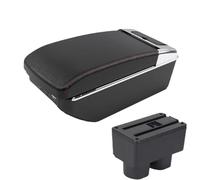 CRJIMX For Venucia D50 Car Armrest Box Retrofit Parts Arm Storage Box Car Accessories Retrofit Part(A1 Black red 7USB)