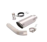 CRJIMX For VOGE 900DS DS900X 2024-2025 Motorcycle Exhaust Mid Link Pipe 51mm Muffler Escape Stainless Steel Tip Removable DB Killer(Silver)
