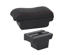CRJIMX For VW For Caddy 5 2024 Car Armrest Box Storage Box Interior Details(B red line 3USB)