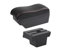 CRJIMX For VW For Caddy 5 2024 Car Armrest Box Storage Box Interior Details(C red line 7USB)