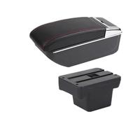 CRJIMX For VW For Caddy 5 2024 Car Armrest Box Storage Box Interior Retrofit(B1 red line NO USB)
