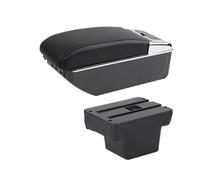 CRJIMX For VW For Caddy 5 2024 Car Armrest Box Storage Box Interior Retrofit(D2 black line 7USB)