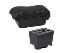 CRJIMX For VW For Polo Armrest Box For VW For Polo 9N 3 2002 2003 2004 2005 2006-2009 Car Armrest Central Storage Boxt(B white line 3USB)