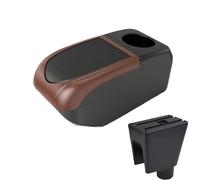 CRJIMX For VW For POLO Armrest For VW For POLO Mk5 6R For Vento 2012-2018 Car Armrest Box Interior Parts Storage Box(B3 Brown frame 6USB)