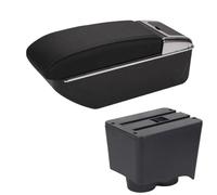 CRJIMX For VW For Polo For Polo 9N 3 Car Armrest Box 2002-2009 Retrofit Parts Storage Box Car Interior Accessories(C2 Black line NO USB)