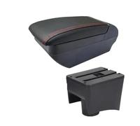 CRJIMX For VW For POLO For Polo Mk5 6R For Vento 2012-2018 Car Armrest Box Center Storage Box Car Accessories Retrofit(F red line No USB)