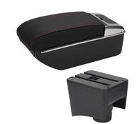 CRJIMX For VW For POLO Mk5 6R For Vento 2012-2018 Car Armrest Box Interior Parts Storage Box Car Accessories(B1 Black red 7USB)