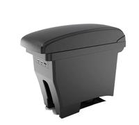 CRJIMX For VW POLO Mk5 6R For Vento Armrest 2012 2013 2014 2015 2016 2017 2018 Central Console Modified Storage Box(B2Black line leather)