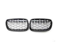 CRJIMX For X5 E70 X6 E71 2007-2013 Car Grille Front Kidney Grill Diamond Style 51137157687 51137157688 51137185223(BLACK)