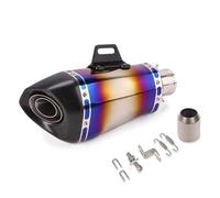 CRJIMX For Y&amaha R Series Motorcycle Exhaust Pipe Muffler Universal Modified Parts Modification Accessories(Half blue)