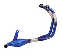 CRJIMX For Y&amaha YZF R3 R25 MT03 2015 2016 2017 2018 2019 2020 2021 2022 2023 Motorcycle Exhaust Escape Moto Full Systems Front Middle Link Pipe(Blue)