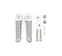 CRJIMX Front Rear Footrest For YAMAHA R1 R6 FZ6 XJ6 FZ8 FZ1 Motorcycle Foot Rests Pedal Accessories(Silvery,Rear)