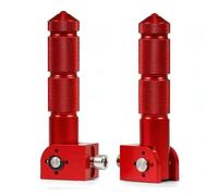 CRJIMX M8" 5/16IN Thread CNC Universal Pedals Folded Footrest Footpeg For Motorcycles Bicycles Electric Vehicles Mopeds Karts(RED)