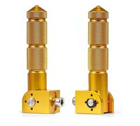 CRJIMX M8" 5/16IN Thread CNC Universal Pedals Folded Footrest Footpeg For Motorcycles Bicycles Electric Vehicles Mopeds Karts(Yellow)