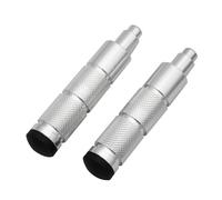 CRJIMX M8 CNC Aluminum Motorcycle Footrests Foot Pegs Foot Rests Foot Pedals For Motorcycles Dirt Bikes ATV Scooter Etc(Silver)