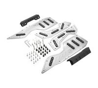 CRJIMX Modified Footrests Foot Pedal Anti Slip Collision Protection Thickened Foot Pedals For Yamaha NMAX155 2020 2021 2022 2023 2024(Silver)