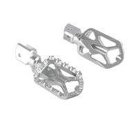 CRJIMX Motorcycle Accessories Billet Wide Foot Pegs Pedals Footrest Footpegs For Rebel CMX 500 300 For Rebel500 2017-2023(Silver,No Cover)