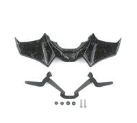 CRJIMX Motorcycle Accessories Black Naked Front Downforce Spoiler Winglet Aerodynamic Wing Kit Spoiler For YAMAHA MT 07 2021 2022 2023(Forging texture)