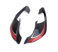 CRJIMX Motorcycle Accessories Fixed wing fairing Small wing spoiler Aerodynamic wing For Yamaha YZF R1 YZFR1 YZFR1M 2020-2025(ABS Carbon Red)