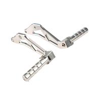 CRJIMX Motorcycle CNC Rear Foot Pegs Pedal Bracket Passenger Footrests For Sur Ron For Light Bee X/S/L1E For Segway X260 X160(Silver)