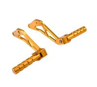 CRJIMX Motorcycle CNC Rear Foot Pegs Pedal Bracket Passenger Footrests For Sur Ron For Light Bee X/S/L1E For Segway X260 X160(Gold)