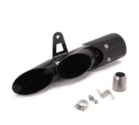 CRJIMX Motorcycle Dual Two Three Outlet Exhaust Muffler Kit Tail Pipe For Y&amaha YZF R6 Etc Carbon Fiber Texture Modification Accessories(Carbon Fiber Texture,Two holes)