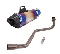 CRJIMX Motorcycle Exhaust Escape Full System Carbon Muffler Front Mid Link Pipe For GROM MSX125 MSX 125 2013 2014 2015 2016 2017 2018 2019 2020 2021(Style G)