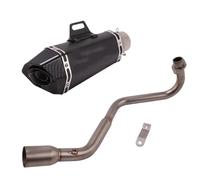 CRJIMX Motorcycle Exhaust Escape Full System Carbon Muffler Front Mid Link Pipe For GROM MSX125 MSX 125 2013 2014 2015 2016 2017 2018 2019 2020 2021(Style h)